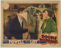 7c241 DOUBLE WEDDING LC 1937 William Powell w/ feather duster & kerchief has no time for Myrna Loy!