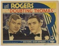 7c242 DOUBTING THOMAS LC 1935 great c/u of Will Rogers & Frank Albertson in tuxedos in audience!