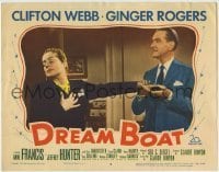 7c247 DREAM BOAT LC #8 1952 great close up of Clifton Webb holding Elsa Lanchester's hand!