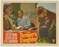 7c272 FARMER'S DAUGHTER LC #5 1947 Joseph Cotton with Ethel Barrymore in bedroom!