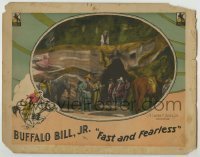 7c273 FAST & FEARLESS LC 1924 Jay Wilsey as Buffalo Bill Jr. by entrance to cool cave hideout!