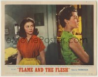 7c282 FLAME & THE FLESH LC #5 1954 Pier Angeli challenges Lana Turner for her man's love!