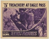 7c284 FLAMING FRONTIERS chapter 3 LC 1938 Johnny Mack Brown fighting two Native American Indians!