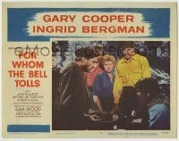 7c290 FOR WHOM THE BELL TOLLS LC #6 R1957 Gary Cooper, Ingrid Bergman, Tamiroff, Cordova & Sokoloff!