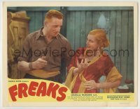 7c299 FREAKS LC R1949 Henry Victor drinking with Olga Baclanova, Tod Browning classic!