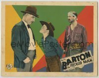 7c300 FRECKLED RASCAL LC 1929 teen cowboy Buzz Barton glares at bad guy + art deco background!