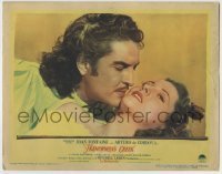 7c302 FRENCHMAN'S CREEK LC #1 1944 romantic close up of Joan Fontaine & Arturo De Cordova!