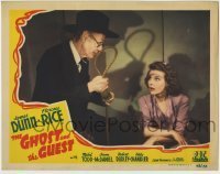 7c321 GHOST & THE GUEST LC 1943 Florence Rice is scared of the creepy Robert Dudley holding a noose!