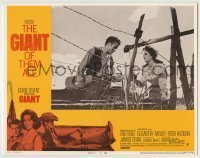 7c323 GIANT LC #4 R1970 James Dean getting a drink, Elizabeth Taylor, directed by George Stevens!