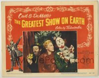 7c347 GREATEST SHOW ON EARTH LC #4 1952 best image of James Stewart, Betty Hutton & Emmett Kelly!