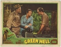 7c348 GREEN HELL LC #4 R1947 Douglas Fairbanks Jr. between Alan Hale Sr. & John Howard!