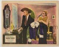 7c363 HANDY ANDY LC R1936 pretty Peggy Wood has Will Rogers try on wacky costume!