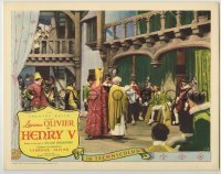 7c374 HENRY V LC #5 1947 bishop & others approach Laurence Olivier, Shakespeare & Globe Theater!