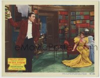 7c407 IDEAL HUSBAND LC #6 1948 Michael Wilding in his study with Paulette Goddard!