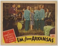 7c409 I'M FROM ARKANSAS LC 1944 great image of country western band performing in hay barn!