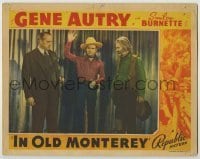 7c412 IN OLD MONTEREY LC 1939 Gabby Hayes man in suit are offended by Gene Autry's raised arm!