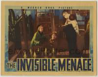 7c419 INVISIBLE MENACE LC 1938 Marie Wilson & Eddie Craven find man tied up & stabbed to death!