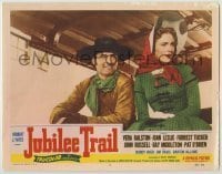 7c433 JUBILEE TRAIL LC #5 1954 great close up of smiling John Russell & pretty Vera Ralston!