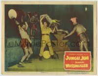 7c436 JUNGLE JIM LC #3 1948 great image of Johnny Weissmuller fighting four native men!