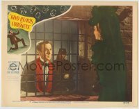 7c440 KIND HEARTS & CORONETS LC #6 1950 Dennis Price talks to Valerie Hobson through prison bars!