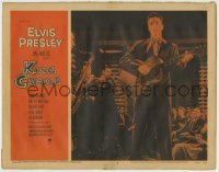 7c441 KING CREOLE LC #8 1958 great full-length image of Elvis Presley with guitar on stage!