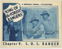 7c444 KING OF THE FOREST RANGERS chapter 9 LC 1946 Larry Thompson, western serial, S.O.S. Ranger!