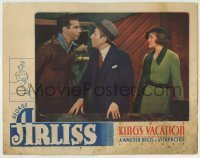 7c449 KING'S VACATION LC 1933 Patricia Ellis watches George Arliss & Dick Powell in staredown!
