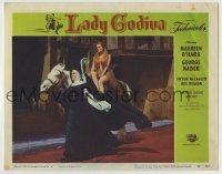 7c456 LADY GODIVA LC #6 1955 nun walks beside sexy naked Maureen O'Hara on horseback!