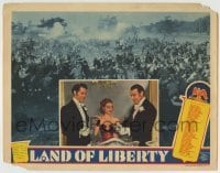 7c459 LAND OF LIBERTY LC 1939 close up of Bette Davis between George Brent & Henry Fonda!
