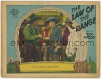 7c467 LAW OF THE RANGE LC 1928 Tim McCoy accused of being afraid to go after The Solitaire Kid!