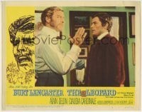 7c473 LEOPARD LC #6 1963 close up of Alain Delon intimidated by angry Burt Lancaster!