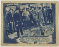7c564 OKLAHOMA KID LC R1943 crowd watches James Cagney confront bad Humphrey Bogart!