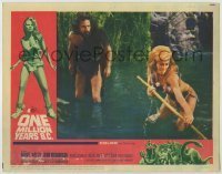 7c574 ONE MILLION YEARS B.C. LC #5 1966 caveman watches sexy cavewoman Raquel Welch spear fishing!