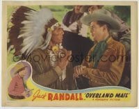 7c586 OVERLAND MAIL LC 1939 close up of cowboy Jack Randall with Native American Iron Eyes Cody!