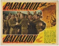 7c595 PARACHUTE BATTALION LC 1941 Edmond O'Brien, Paul Kelly & men are shocked by what they see!