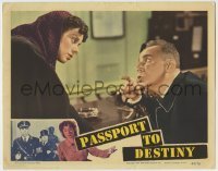 7c604 PASSPORT TO DESTINY LC 1944 close up of angry man chewing out Elsa Lanchester in World War II!