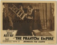 7c615 PHANTOM EMPIRE chapter 5 LC 1935 Gene Autry fighting, Beneath the Earth, cool sci-fi serial!