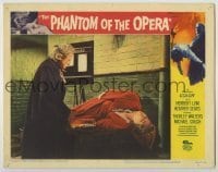7c616 PHANTOM OF THE OPERA LC #8 1962 Herbert Lom stands over unconscious Heather Sears!