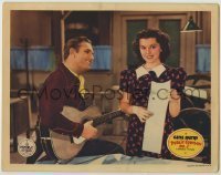 7c643 PUBLIC COWBOY NO 1 LC 1938 great close up of Gene Autrey playing guitar for Ann Rutherford!