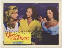 7c650 QUEEN OF THE PIRATES LC 1961 great close up of sexy tough Gianna Maria Canale with two women!
