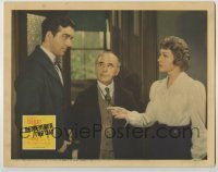 7c675 REMEMBER THE DAY LC 1941 Claudette Colbert talks to John Payne as man stands between them!