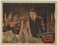 7c685 REVENGE OF THE ZOMBIES LC 1943 mad scientist John Carradine with Veda Ann Borg in coffin!