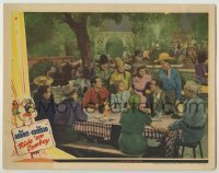 7c687 RIDE 'EM COWBOY LC 1942 Dick Foran & Johnny Mack Brown smiling with others at outdoor meal!