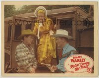 7c691 RIDIN' DOWN THE TRAIL LC #3 1947 bad guy hijacks Jimmy Wakely & Beverly Jons' stagecoach!