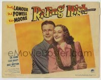 7c694 RIDING HIGH LC #8 1943 portrait of sexy Dorothy Lamour w/Dick Powell!