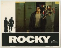 7c710 ROCKY LC #2 1977 great close up of Sylvester Stallone in jacket & hat in locker room!