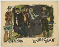 7c718 RUSTLERS' RANCH LC 1926 Art Acord turns over his rifle to the sheriff, cool lasso border art!