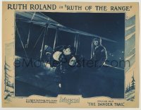 7c719 RUTH OF THE RANGE chapter 3 LC 1923 bad guys kidnap Ruth Roland in an airplane, Danger Trail!