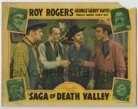 7c723 SAGA OF DEATH VALLEY LC 1940 Red Barry suspiciously watches Roy Rogers hand over money!