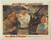 7c742 SEA CHASE LC #3 1955 sexy Lana Turner watches John Wayne putting binoculars on Paul Fix!